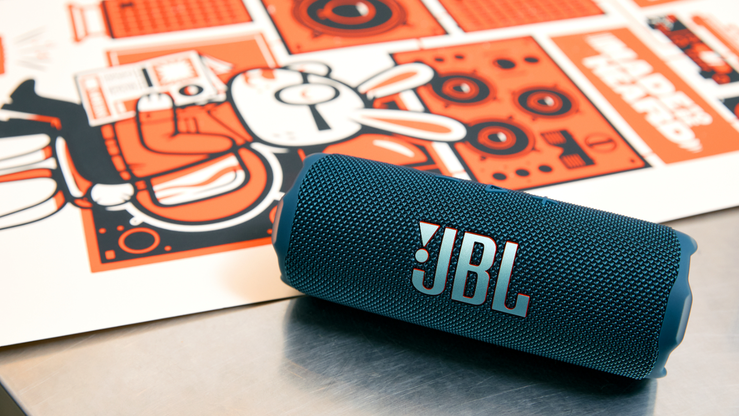 JBL Flip 7 Portable Bluetooth Speaker - Blue (JBLFLIP7BLU)