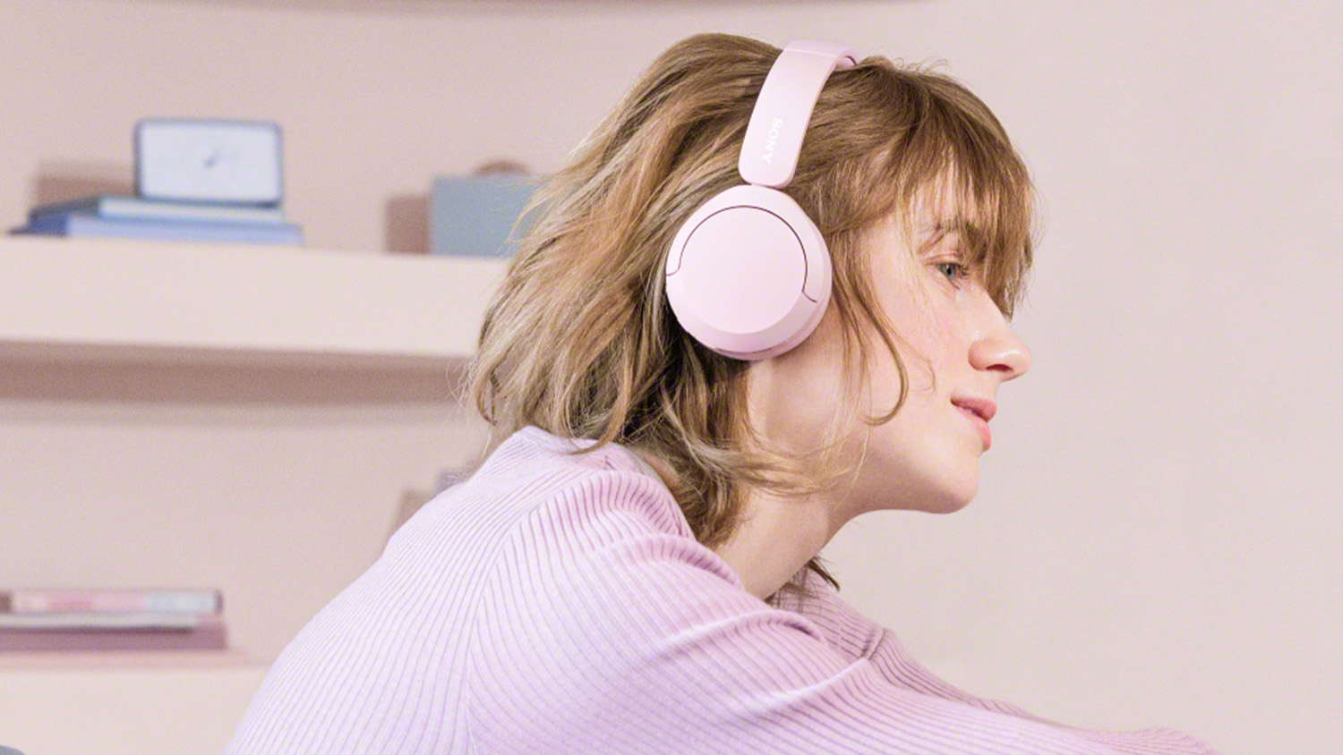 Sony WH-CH520P Wireless On-Ear Headphones - Pink