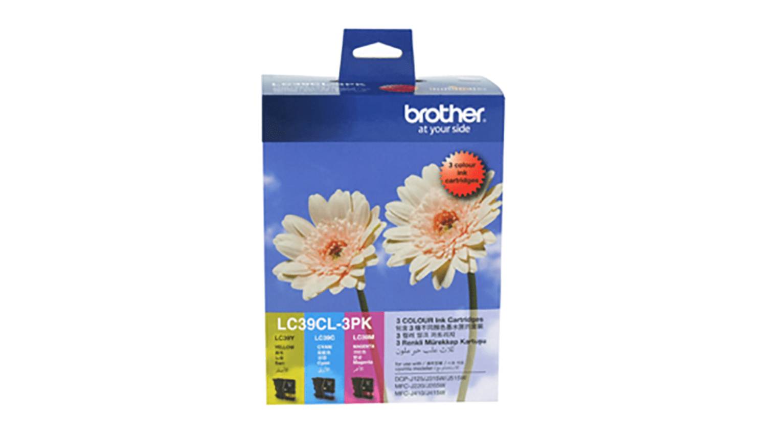 Brother LC39 Colour Printer Ink Pack 3pcs.