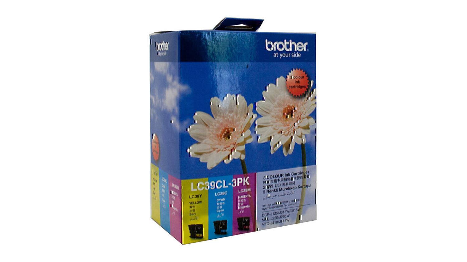 Brother LC39 Colour Printer Ink Pack 3pcs.