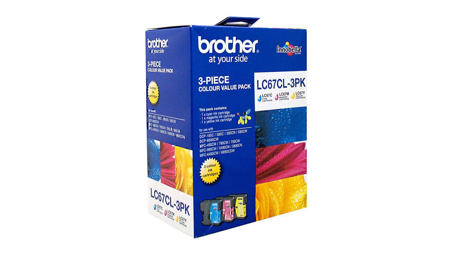 Brother LC67 Colour Printer Ink Pack 3pcs.