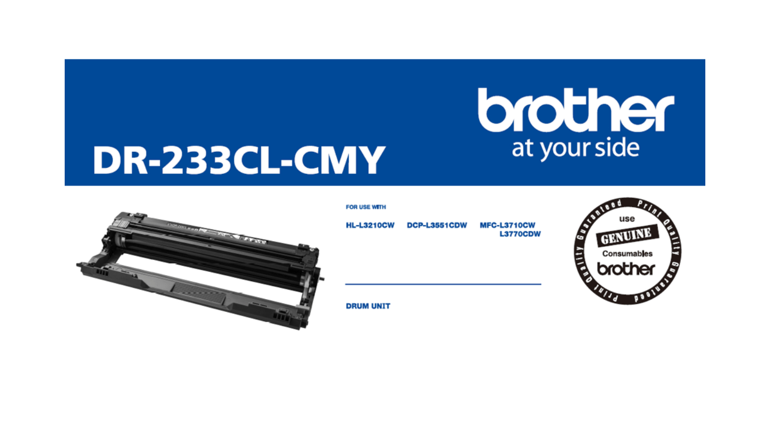 Brother DR233CCMY Colour Laser Printer Replacement Drum Unit
