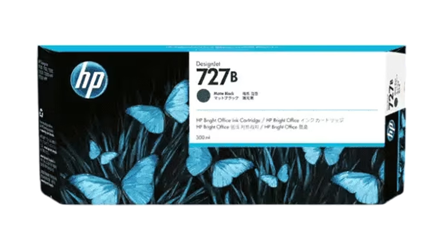 HP #727 Matte Black DesignJet Printer Ink Cartridge 300ml 3WX19A