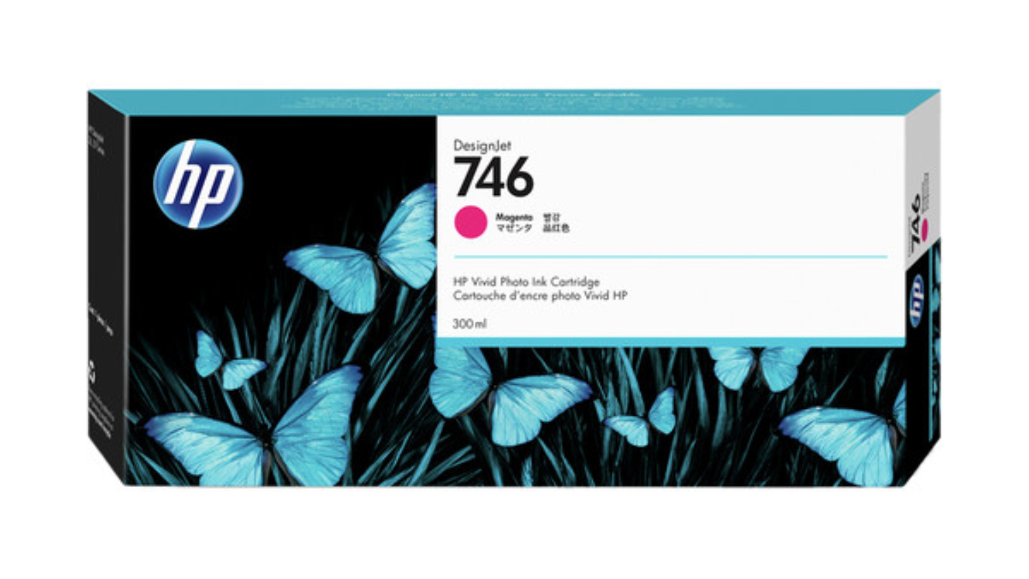 HP #746 Magenta DesignJet Printer Ink Cartridge 300ml 3WX37A