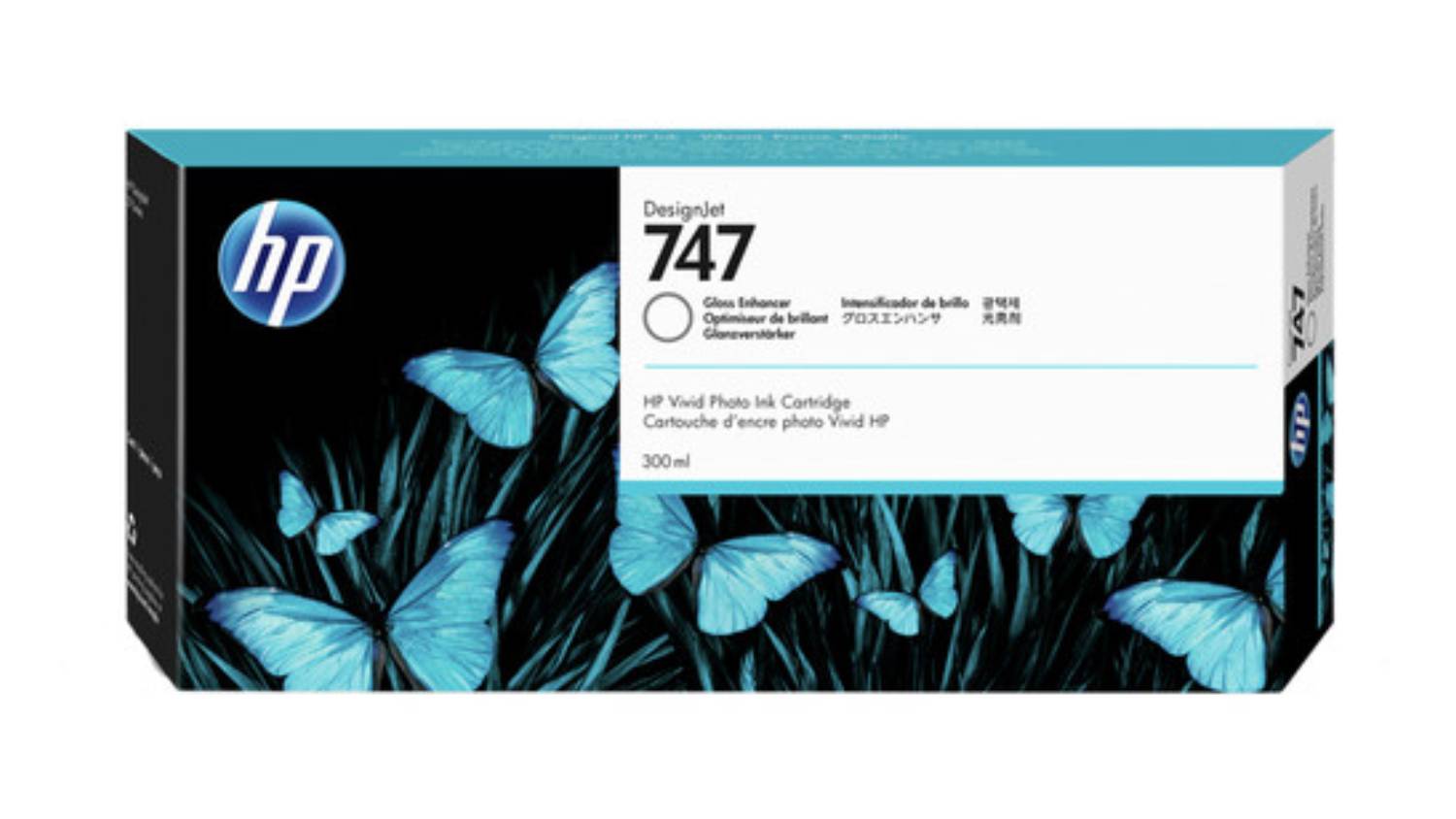 HP #747 Gloss Enhancer for DesignJet Printer 300ml P2V87A