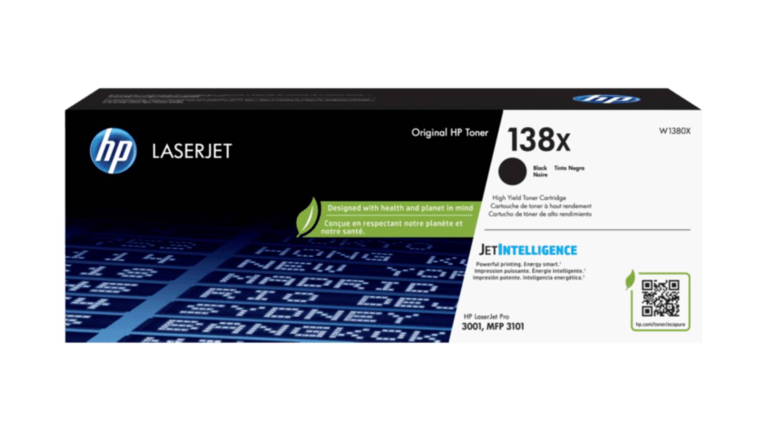 HP #138 Black High Yield LaserJet Printer Toner Cartridge W1380X