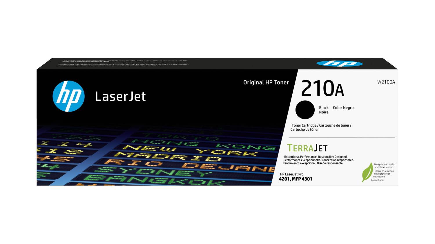 HP #210A Black Original LaserJet Printer Toner Cartridge W2100A