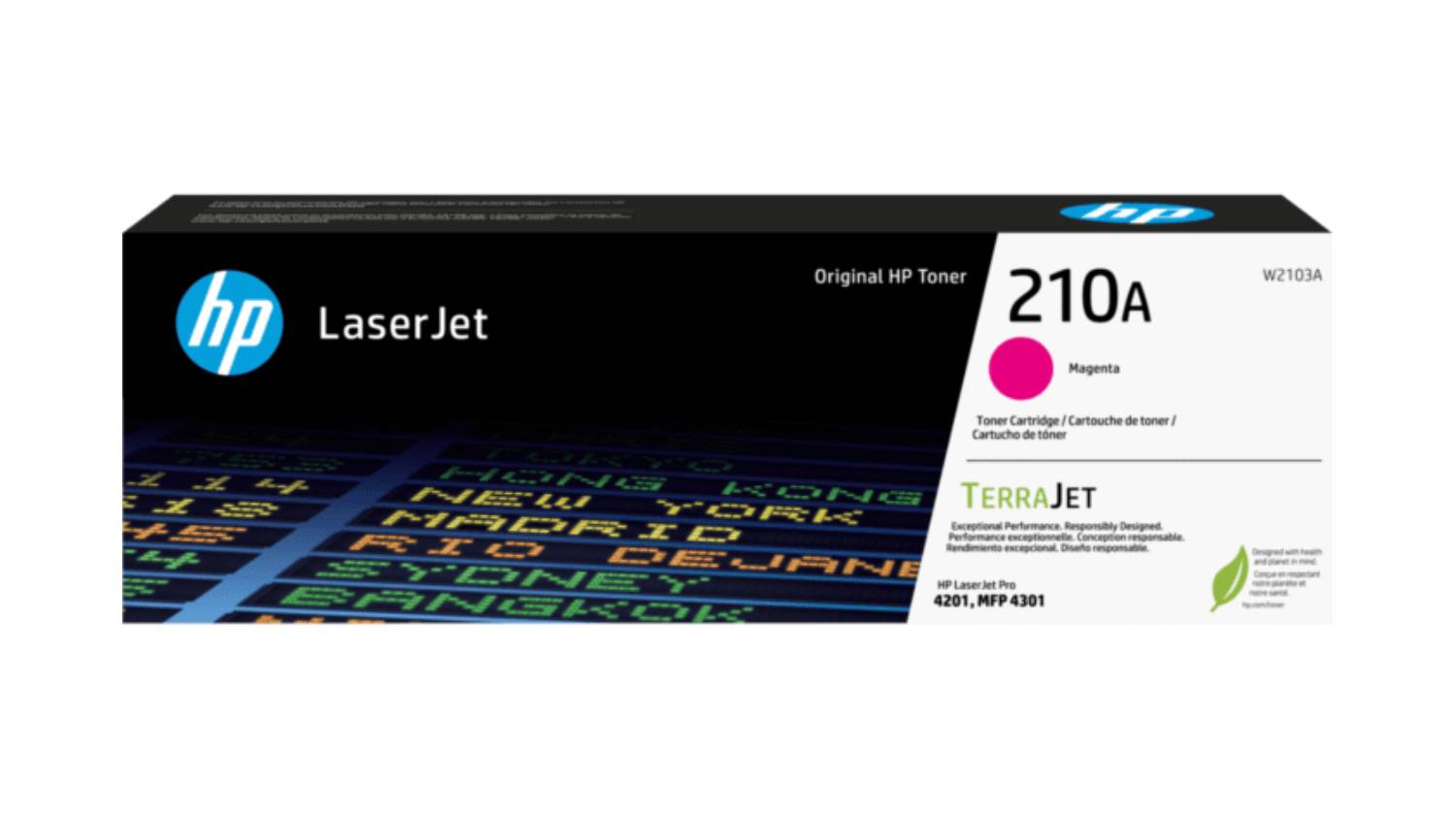 HP #210A Magenta Original LaserJet Printer Toner Cartridge W2103A