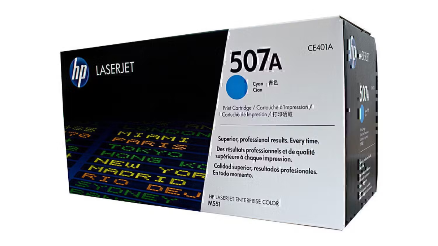 HP #507A Cyan Original LaserJet Printer Toner Cartridge CE401A