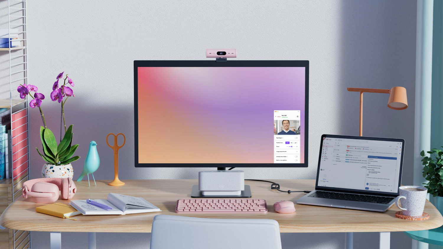 Logitech Brio 500 Full HD Webcam - Rose