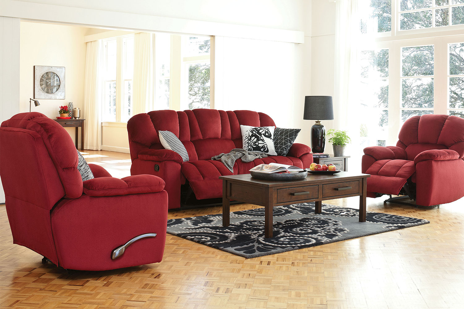 Scottland 3 Piece Fabric Recliner Lounge Suite by John Young Furniture