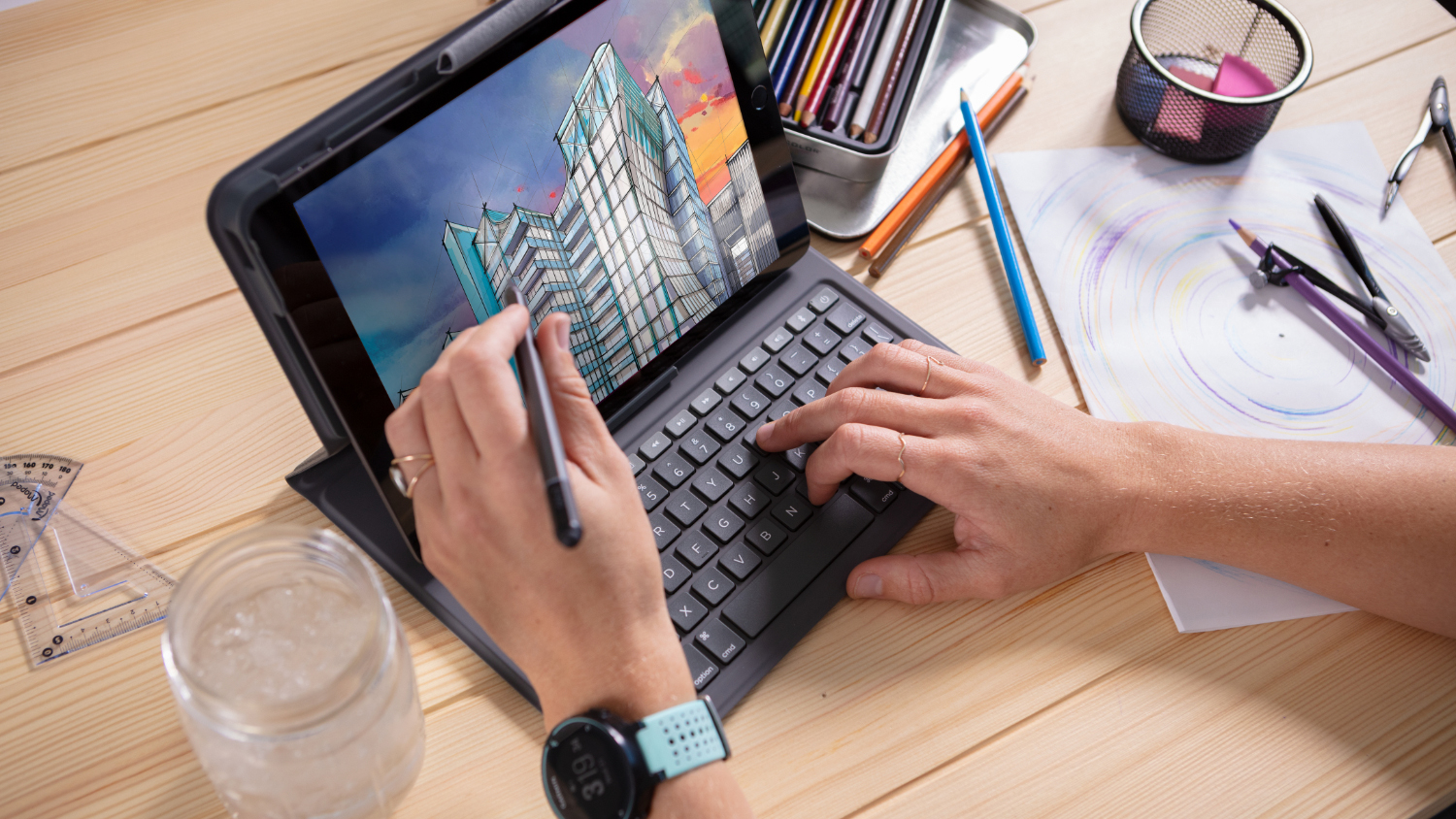 Zagg Messenger Folio 2 Keyboard for Apple iPad 10.9" (10th Gen)/iPad 11" A16 (11th Gen) - Grey