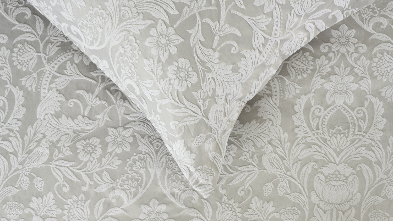 Serenity Silver Duvet Cover Set by L'Avenue