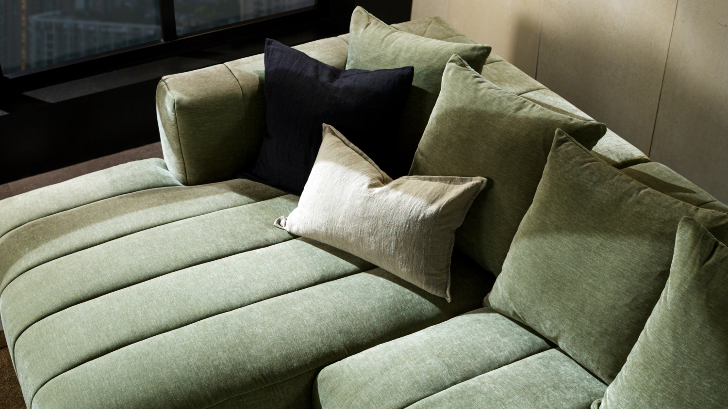 Seville 3 Seater Fabric Sofa with Chaise