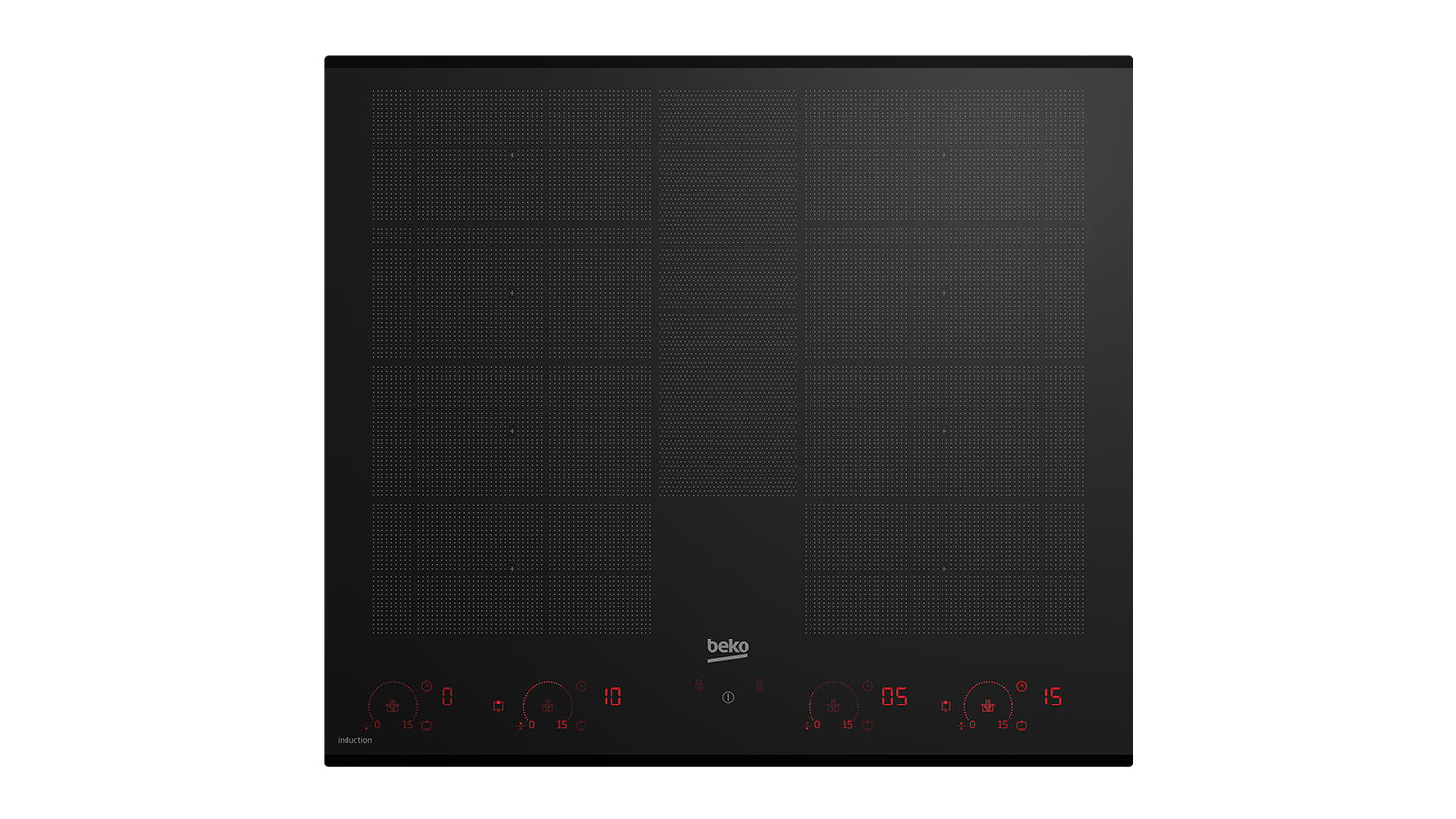 Beko 60cm 5 Zone Induction Cooktop - Black Glass (BCT604IG)