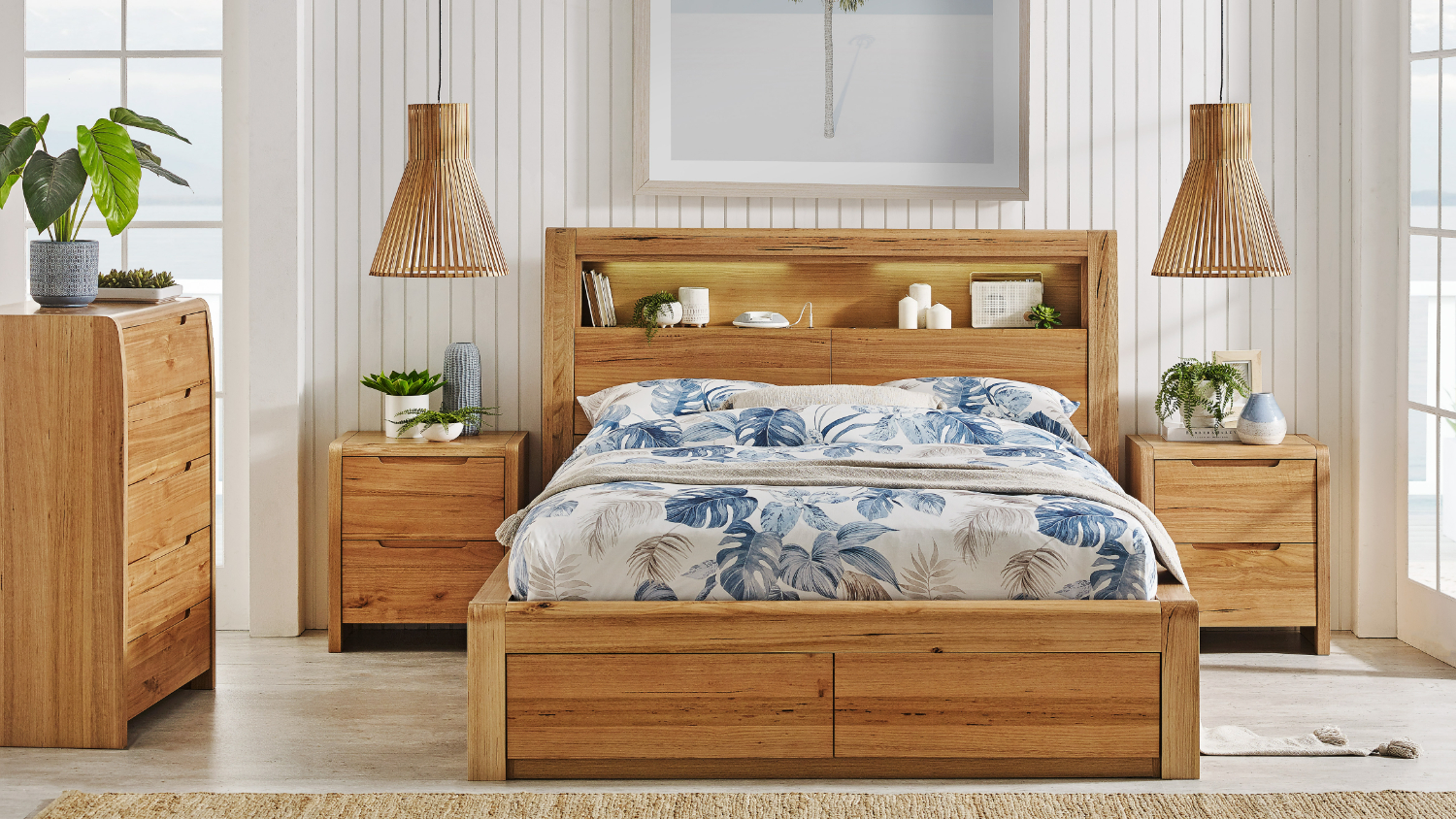 Edison 2 Drawer Bedside Table