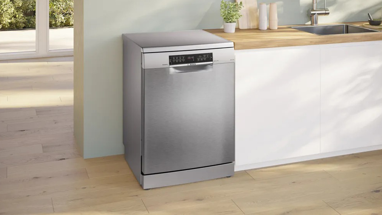 Bosch 15 Place Setting Freestanding Dishwasher - Stainless Steel (SMS6HCI01A)