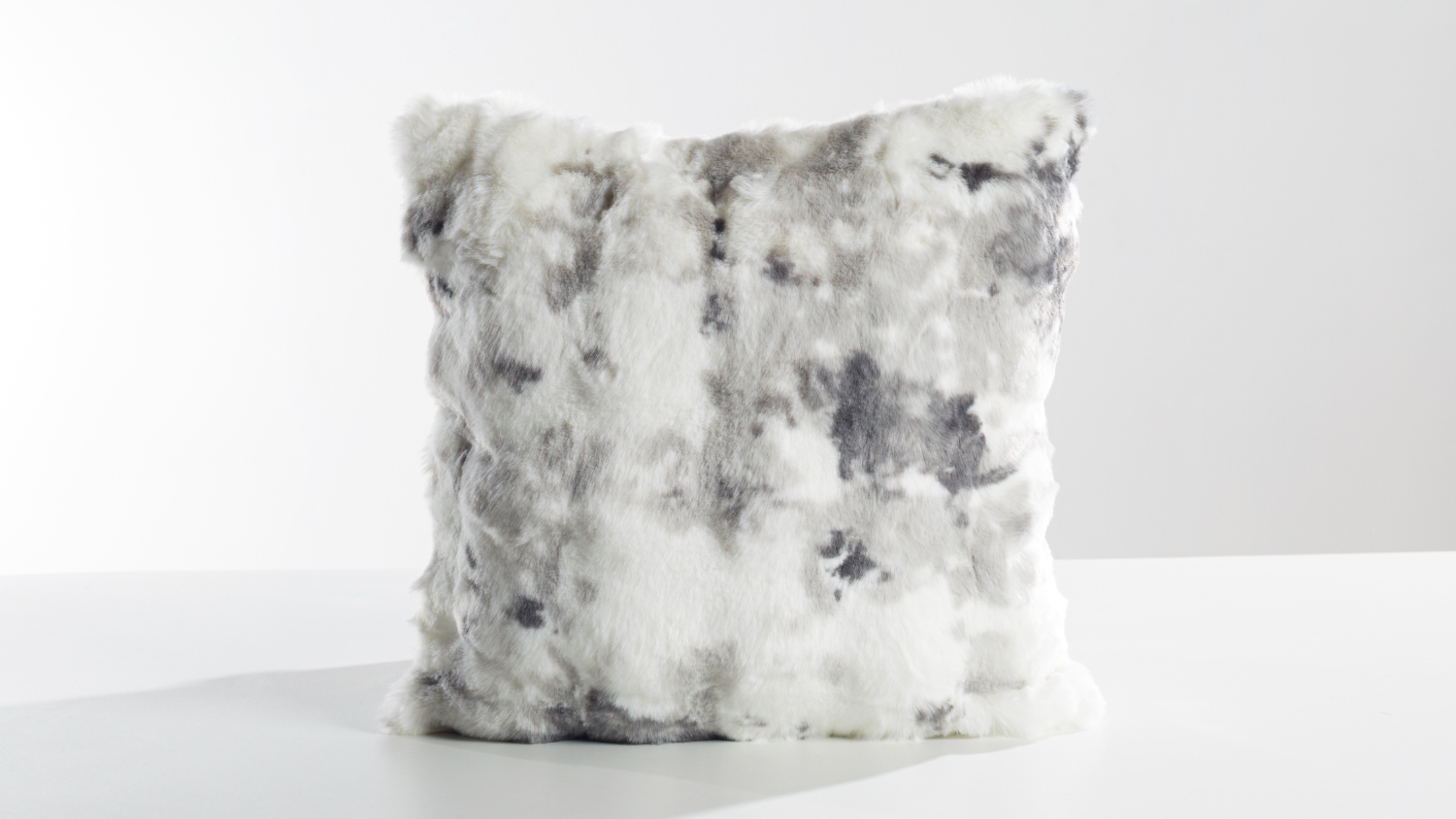 Highland Grey Faux Fur Cushion by Top Drawer