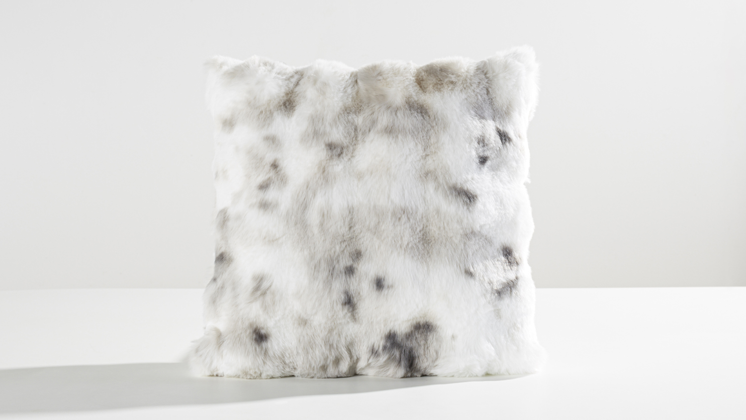 Highland Grey Faux Fur Cushion by Top Drawer