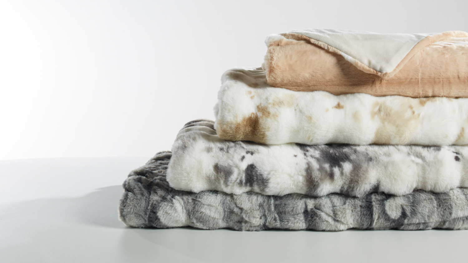 Highland Grey Faux Fur Throw by Top Drawer
