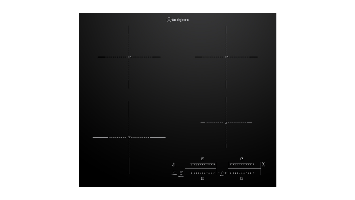 Westinghouse 60cm 4 Zone Induction Cooktop - Black Glass (WHI643BE)