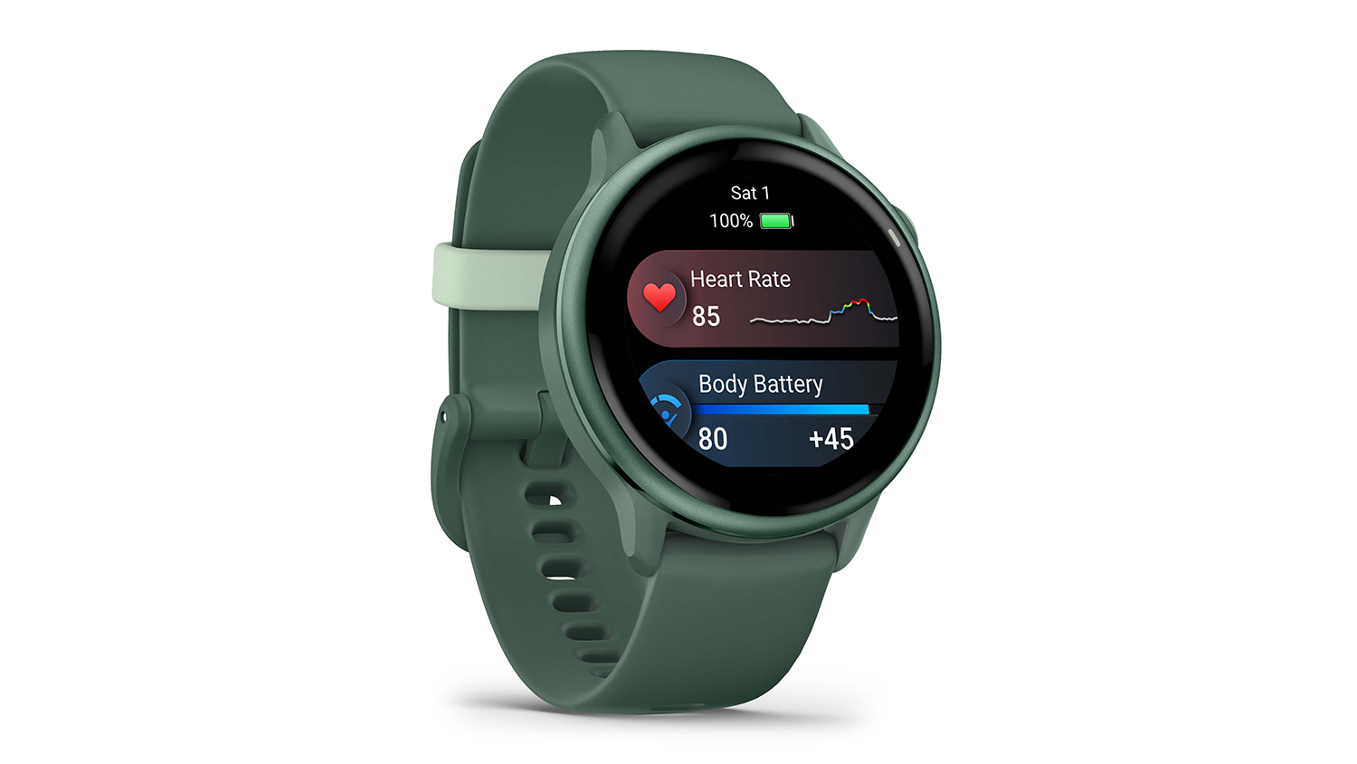Garmin Vivoactive 6 Smartwatch - Metallic Jasper Green Aluminium Case and Jasper Green Silicone Band (GPS, Bluetooth)