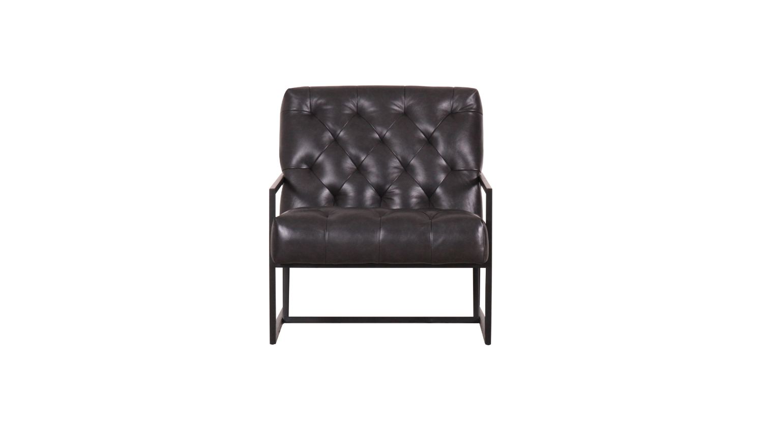 Bryon Accent Leather Chair - Caviar