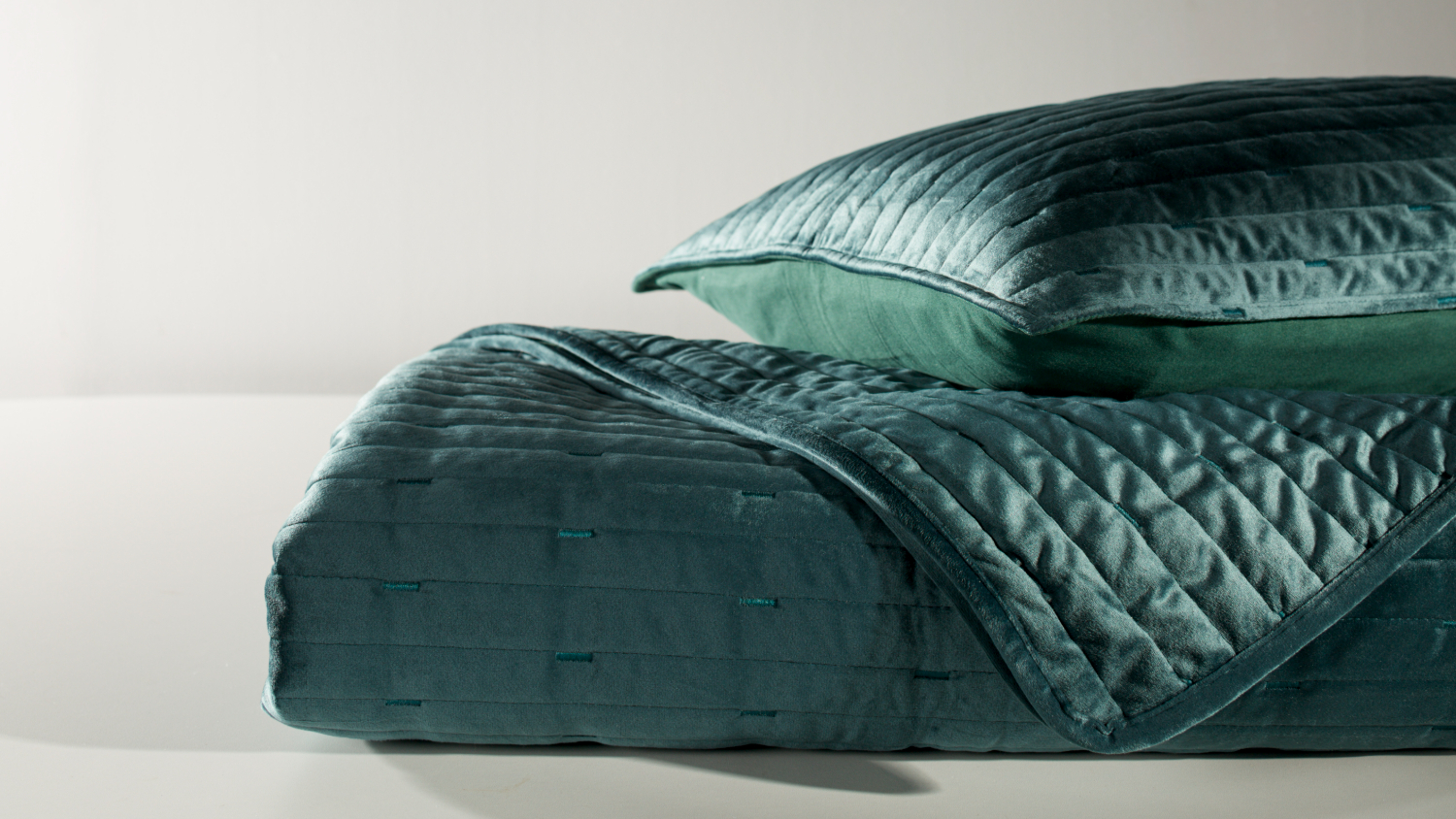 Velvet Bliss Green European Pillowcase by Top Drawer