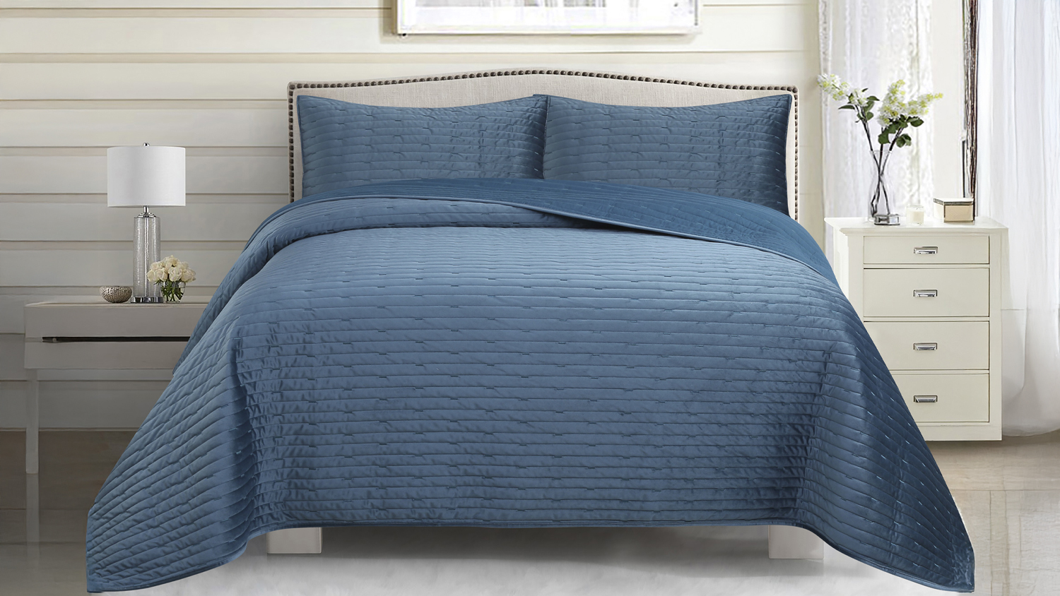 Velvet Bliss Teal Coverlet Set by Top Drawer