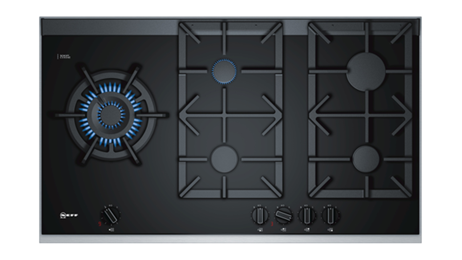 Neff 90cm 5 Burner Gas Cooktop - Black Glass (T29TA79N0A)