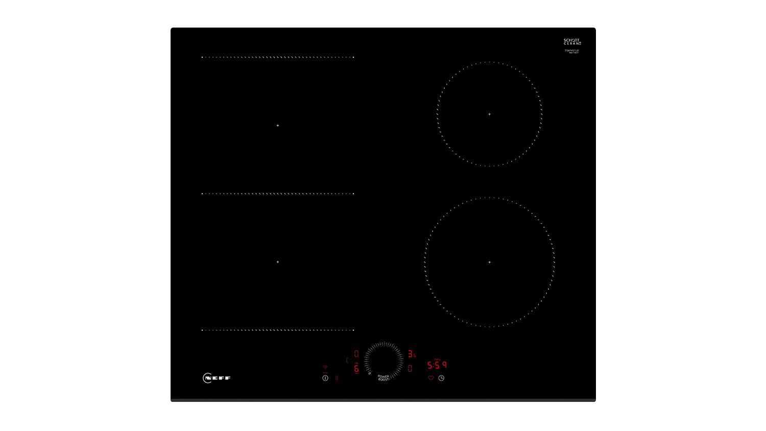 Neff 60cm Smart 4 Zone Induction Cooktop - Black (T56FHS1L0)
