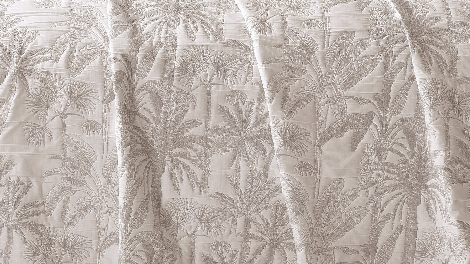 Palm Haven Beige Coverlet Set by Top Drawer