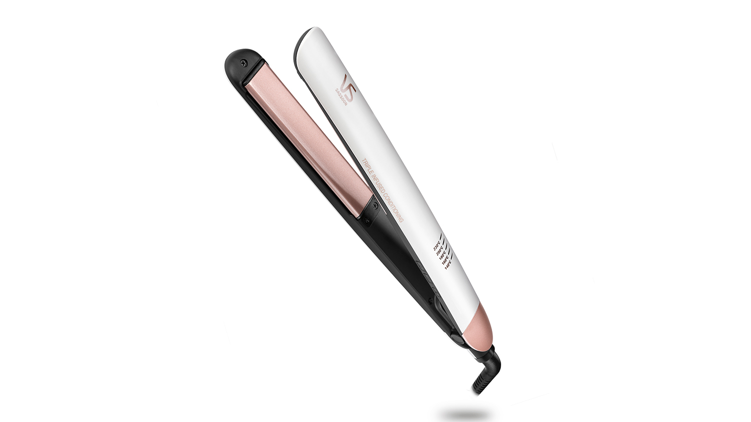 VS Sassoon Tri-Smooth & Shine Hair Straightener - White (VSS61A)