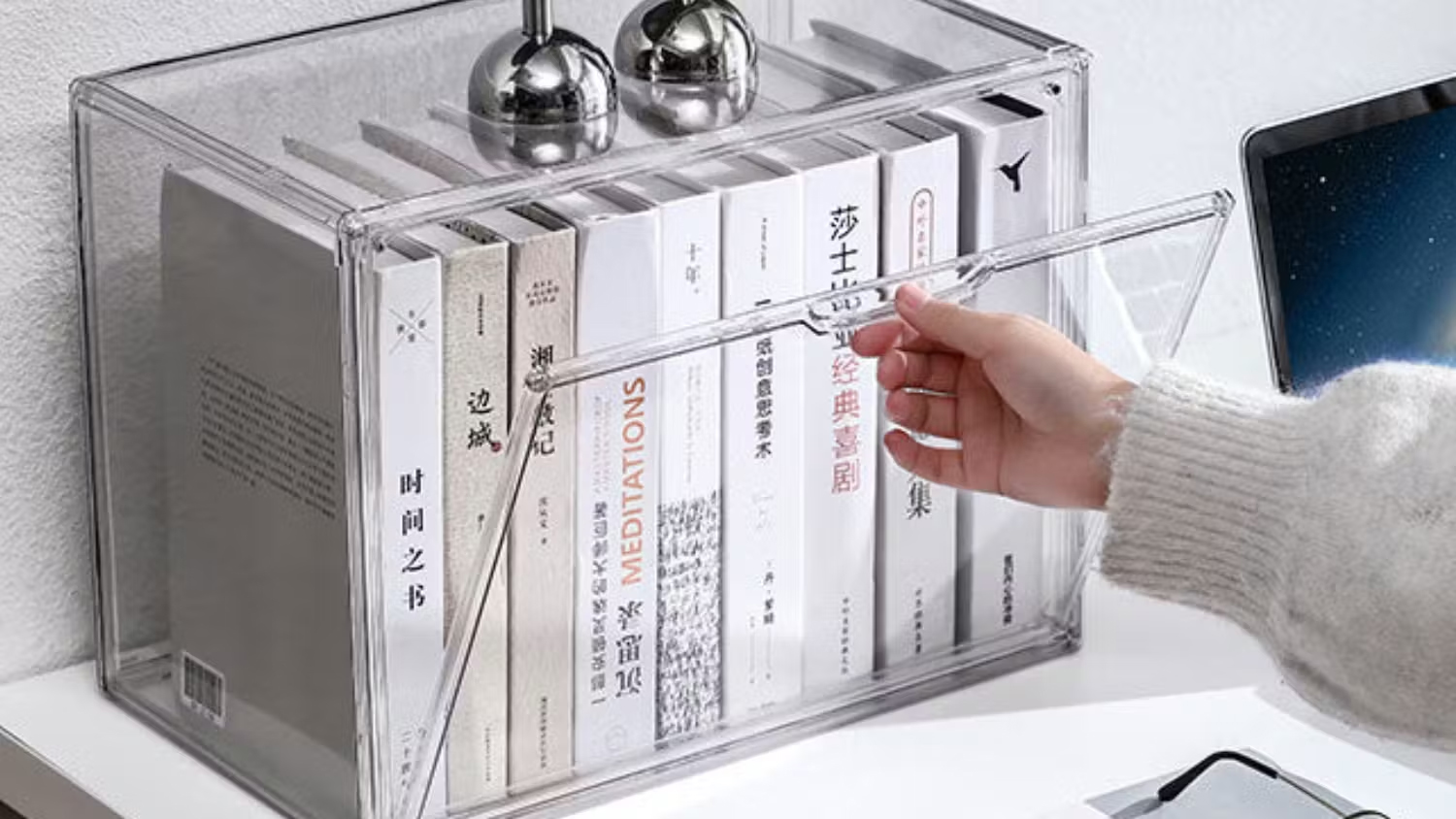 Kmall Plastic Stackable Storage Box with Lid - Transparent