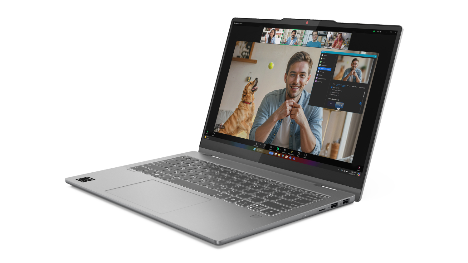 Lenovo IdeaPad 5 (9th Gen) 14" 2-in-1 Laptop - Qualcomm Snapdragon X 16GB-RAM 512GB-SSD Copilot+ PC - Luna Grey (83GH0039AU)