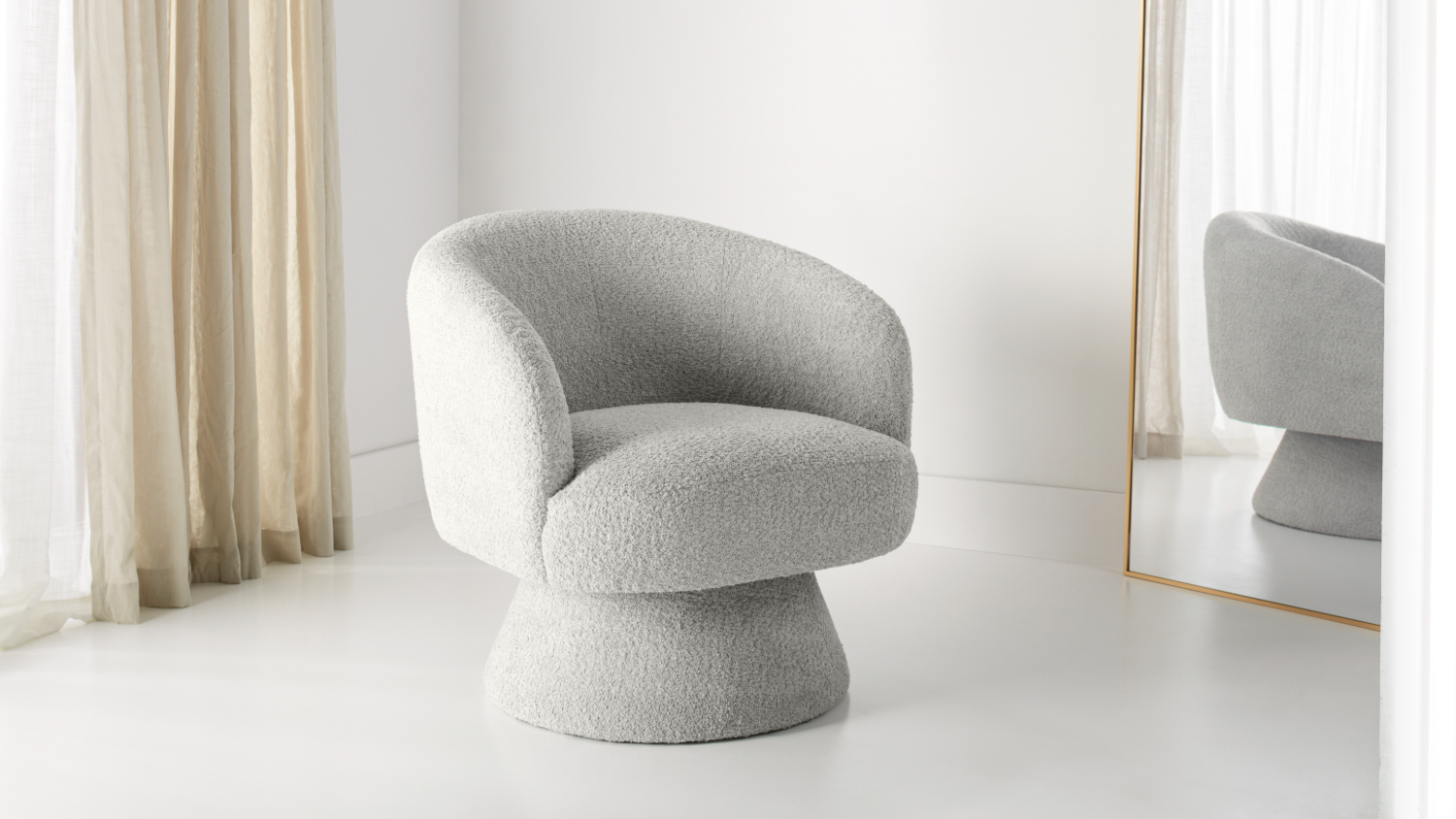 Zuri Swivel Accent Chair - Grey