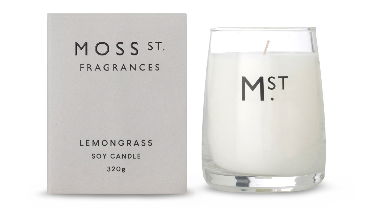 Moss St. 320g Scented Soy Candle - Lemongrass