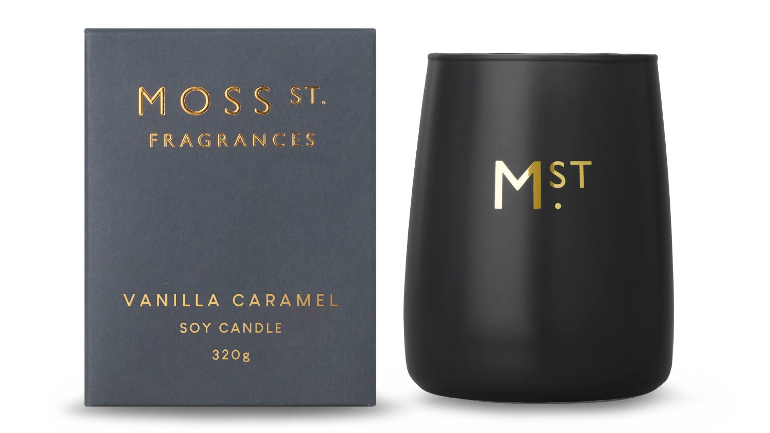 Moss St. 320g Scented Soy Candle - Vanilla Caramel