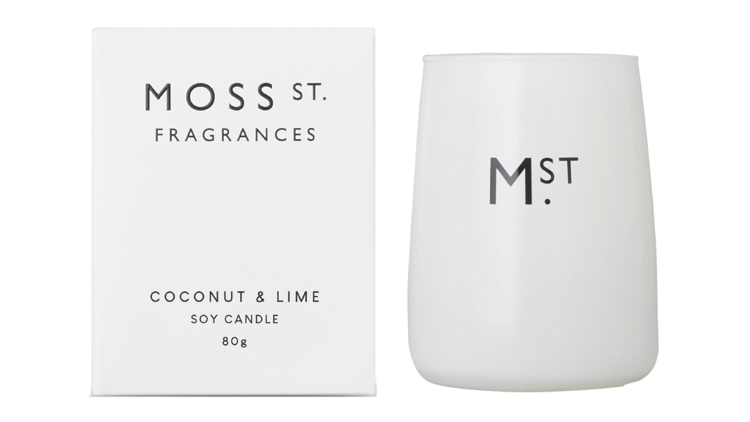 Moss St. 80g Scented Soy Candle - Coconut & Lime