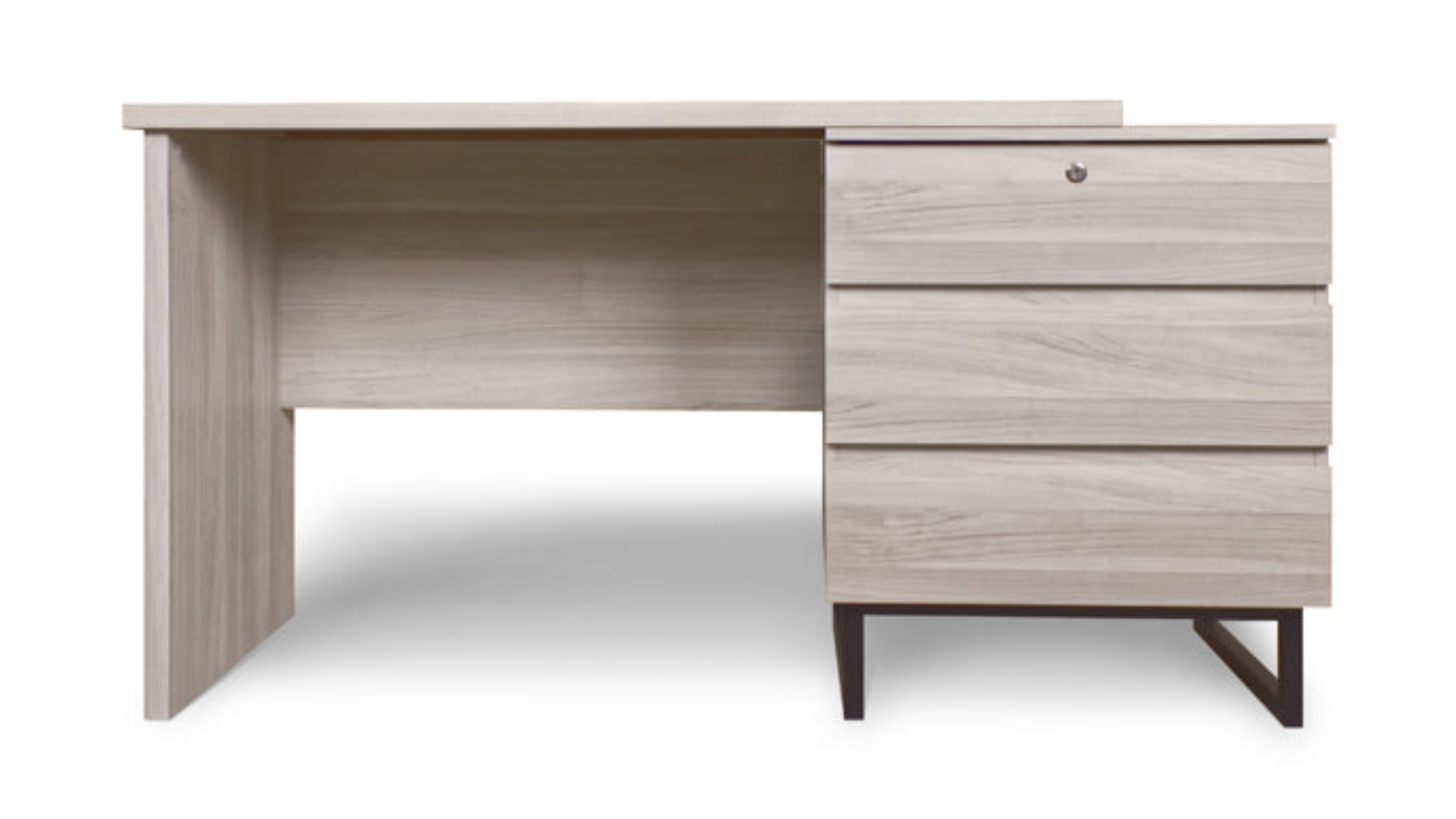 TSB Living Vikki Office Desk with Drawers - White Oak Laminate