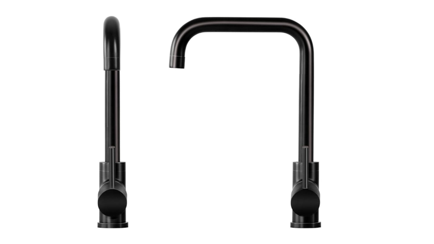 TSB Living Squared Swivel Kitchen Mixer Tap 33 x 19cm - Black