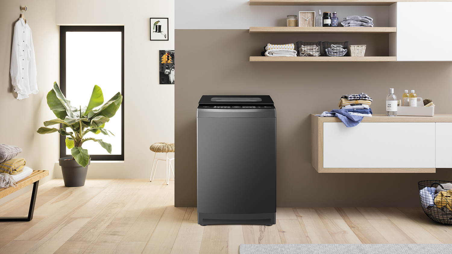 Whirlpool 15kg Top Loading Washing Machine with 12 Programs - Volcano Grey (VWHD1502IG)