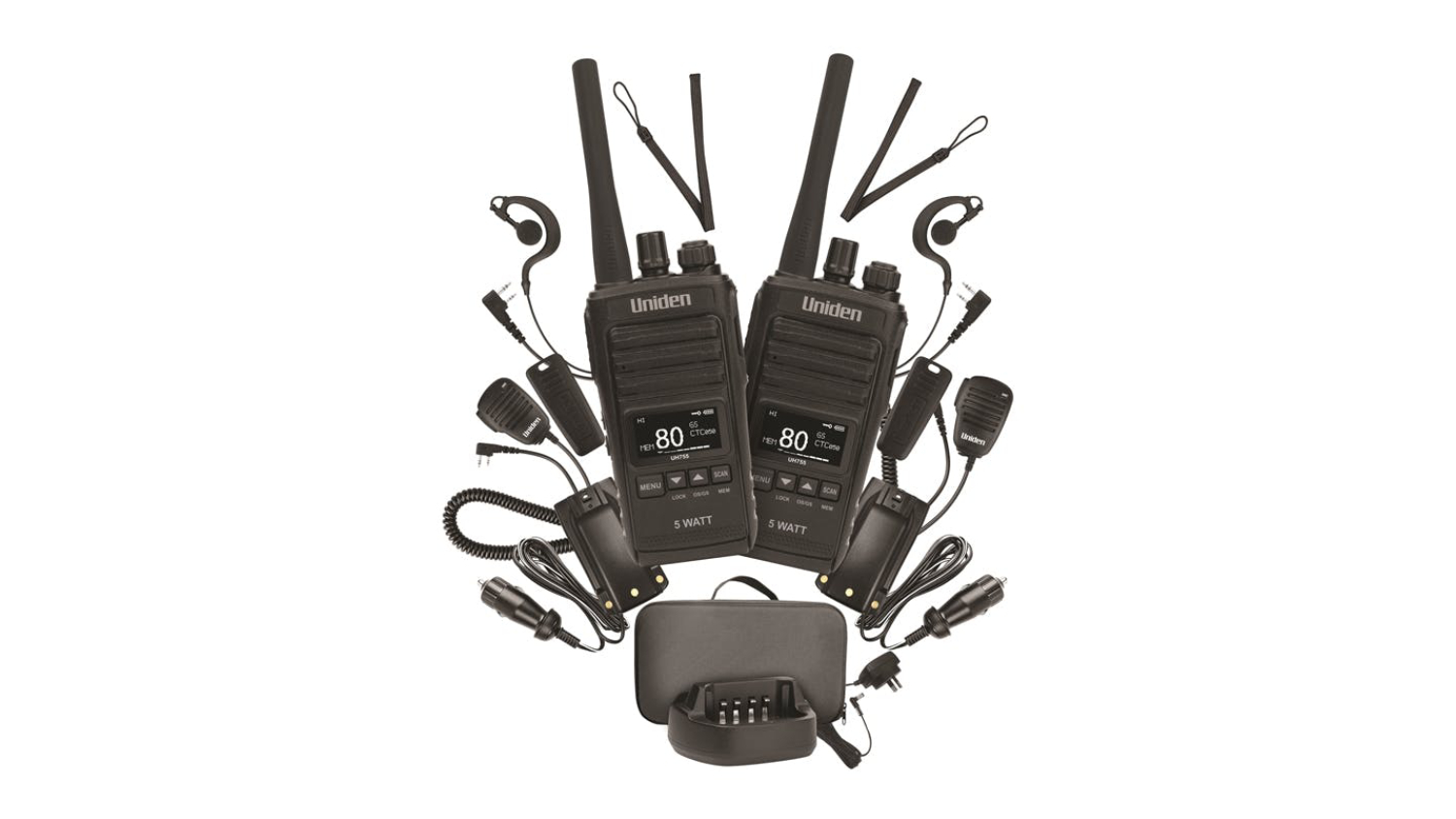 Uniden UH755-2DLX Walkie Talkie - Twin Pack