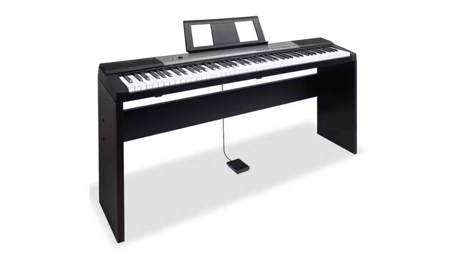 Karrera 88 Keys Electronic Keyboard with Stand - Black