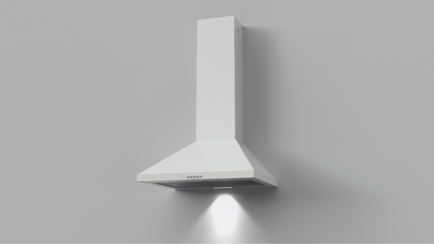 Haier 60cm Pyramid Chimney Wall Mounted Rangehood - White (HCH60PLW1)