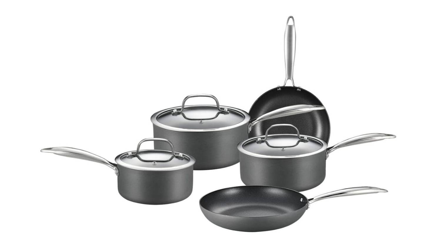 Healthy Choice Non-Stick Cookware Set with Glass Lids 8pcs.