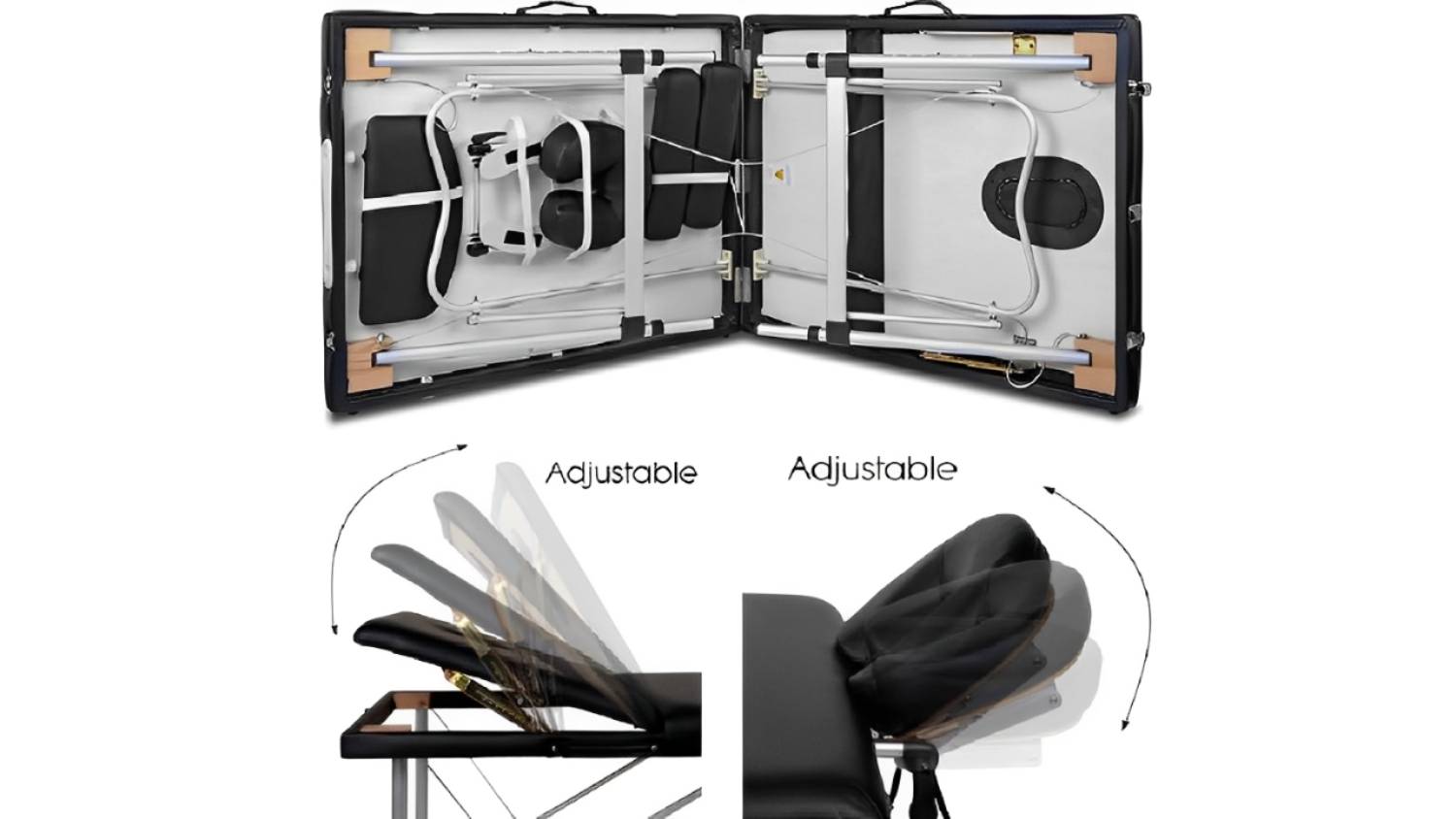 TSB Living Portable Folding Massage Table - Black