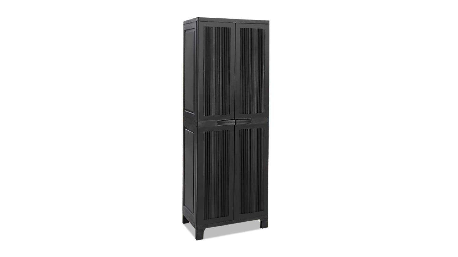 TSB Living Full-Height Outdoor Storage Cabinet - Black