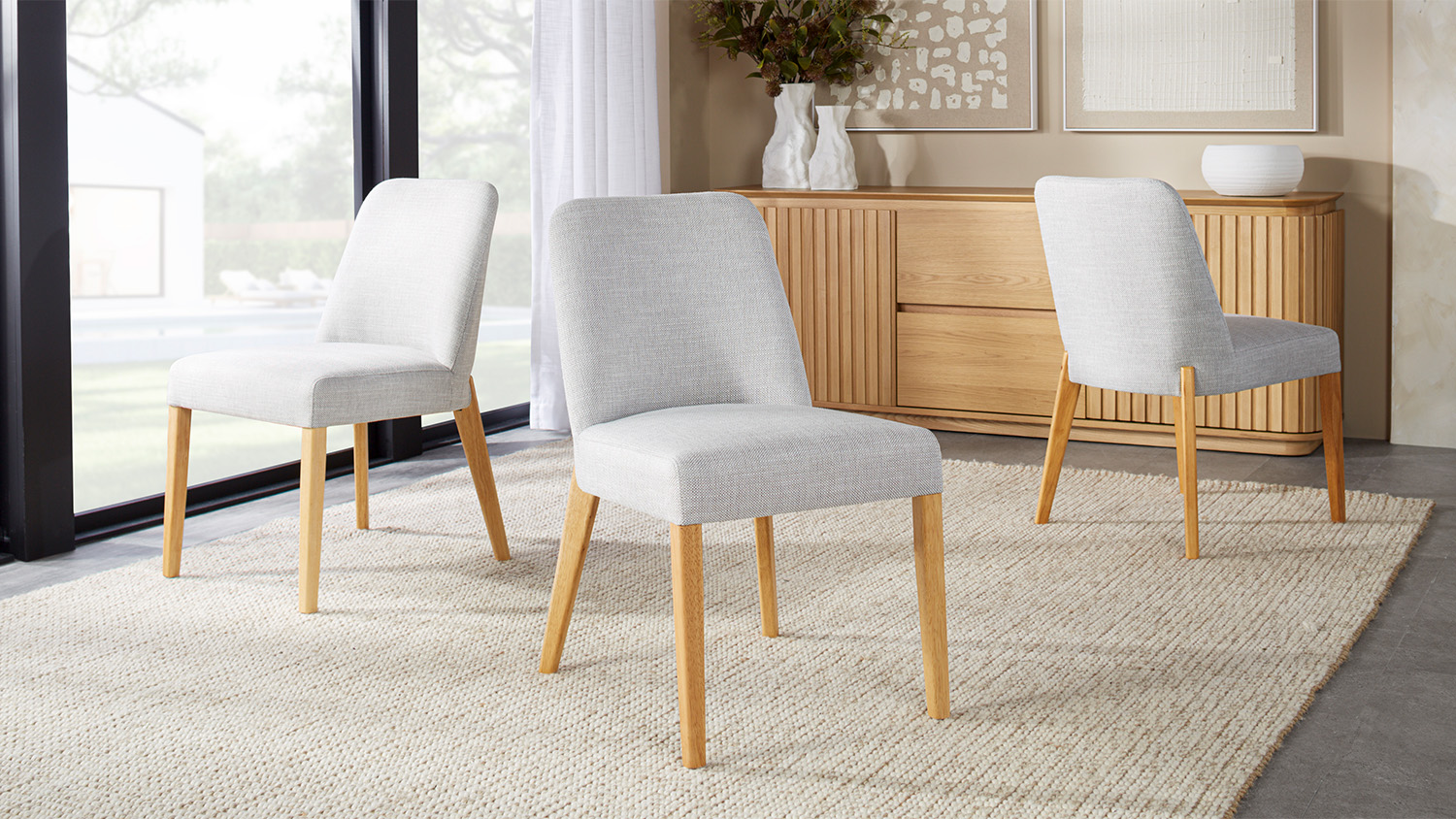 Stanza Grey Fabric Dining Chair