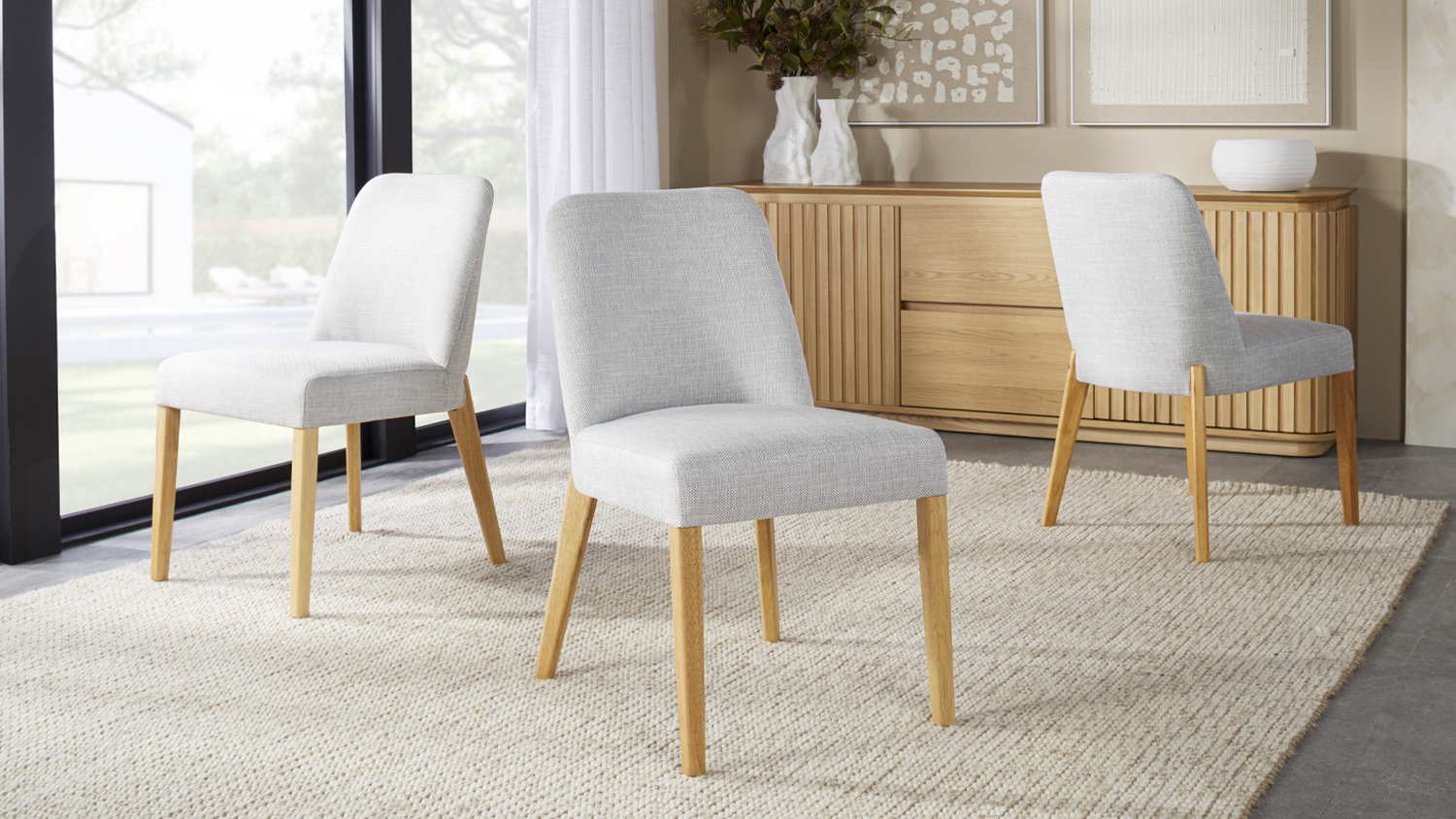 Stanza Grey Fabric Dining Chair